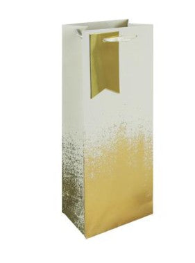 Cream Gold Distressed Bottle Bag