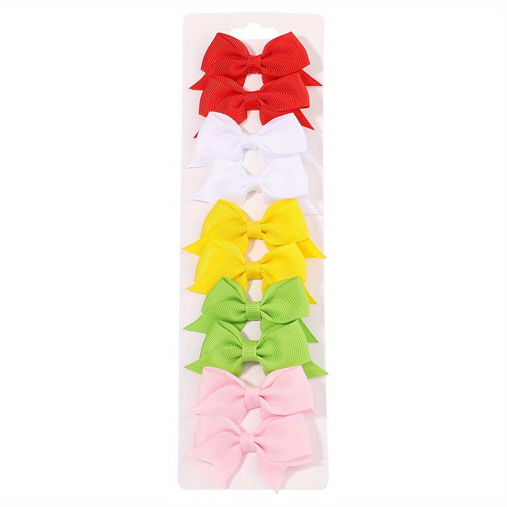 10pcs Adorable Baby Girls Bow Hair Clips - Perfect For Stylish Headwear, Ideal choice for Gifts