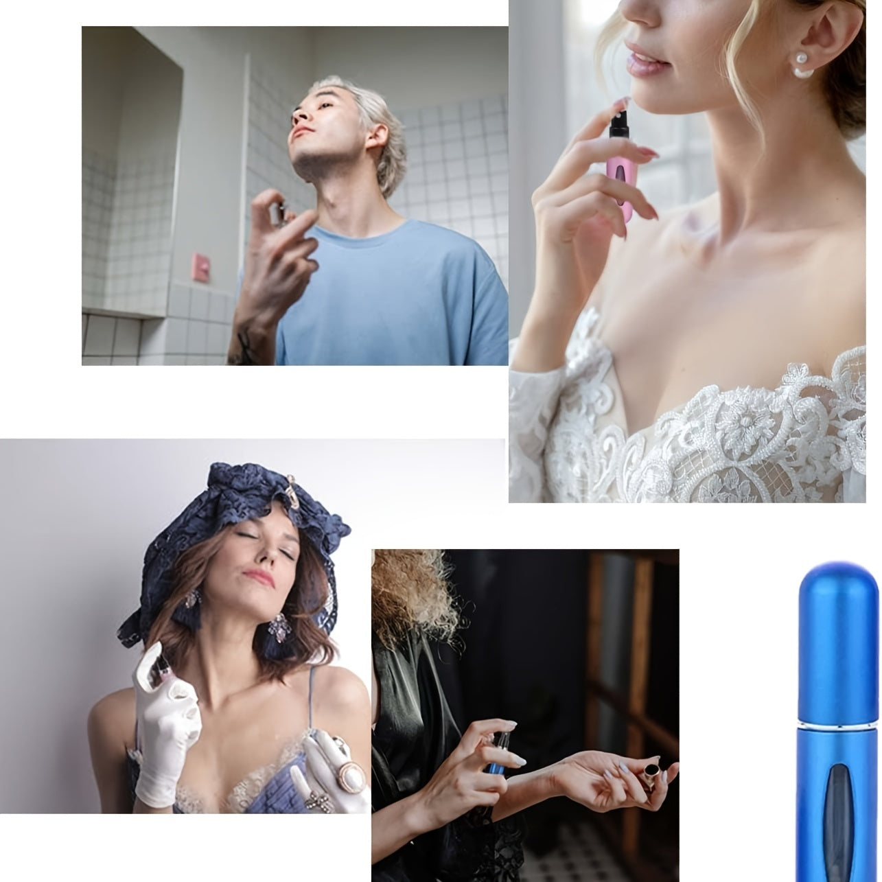 1/5pcs Perfume Bottle 5ml Travel Portable Bottle Cosmetic Spray Bottle Empty Bottle Self-pumping Press Spray