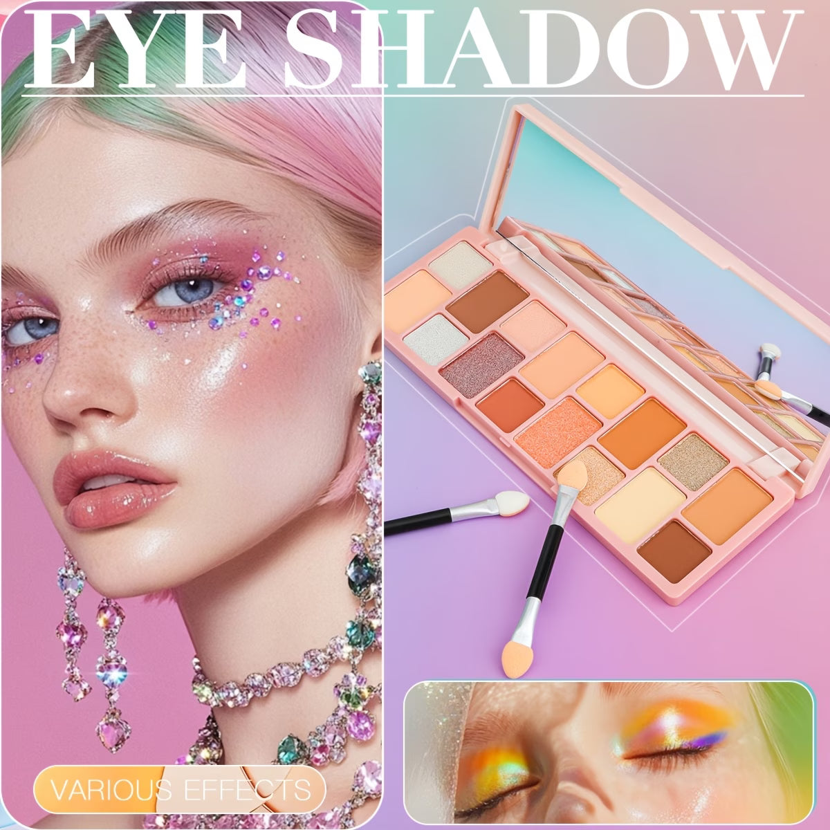 16-Color Full-Feature Eyeshadow Palette