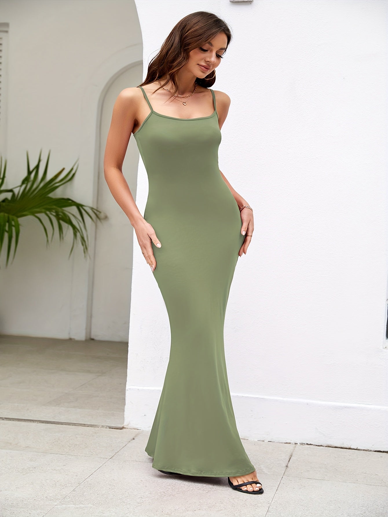 2025 New European and American Cross-border Fashion Elegant Party Dress Halter Backless Long Dress for Women