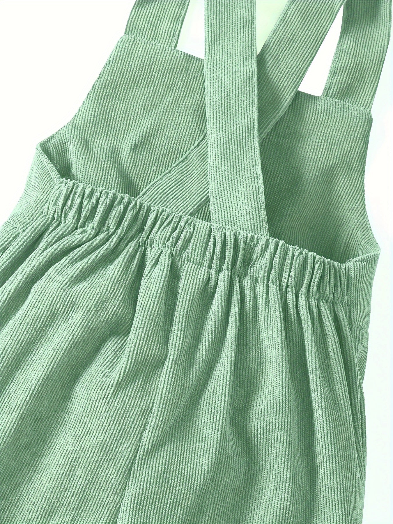Casual Corduroy Knotted Toddler Baby Overalls, Jumpsuit With Pocket, Retro Strap Pants For Boys Girls