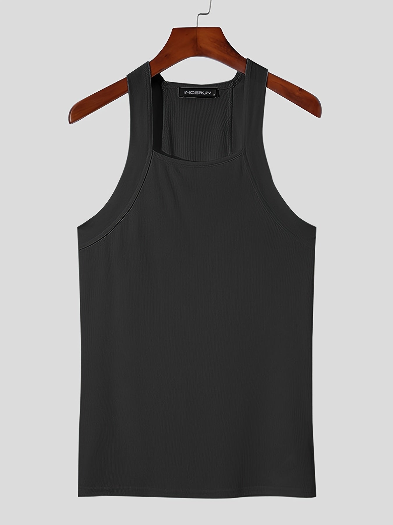 INCERUN Men White Tank Tops O-neck Sleeveless Vacation Casual Vests Streetwear Skinny Party Fashion Men Tops