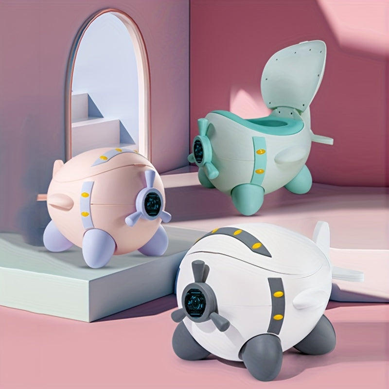 Fun Cartoon Airplane Potty Training Seat - Stable & Comfortable for Infants & Toddlers! Christmas, Halloween, Thanksgiving Day Gift