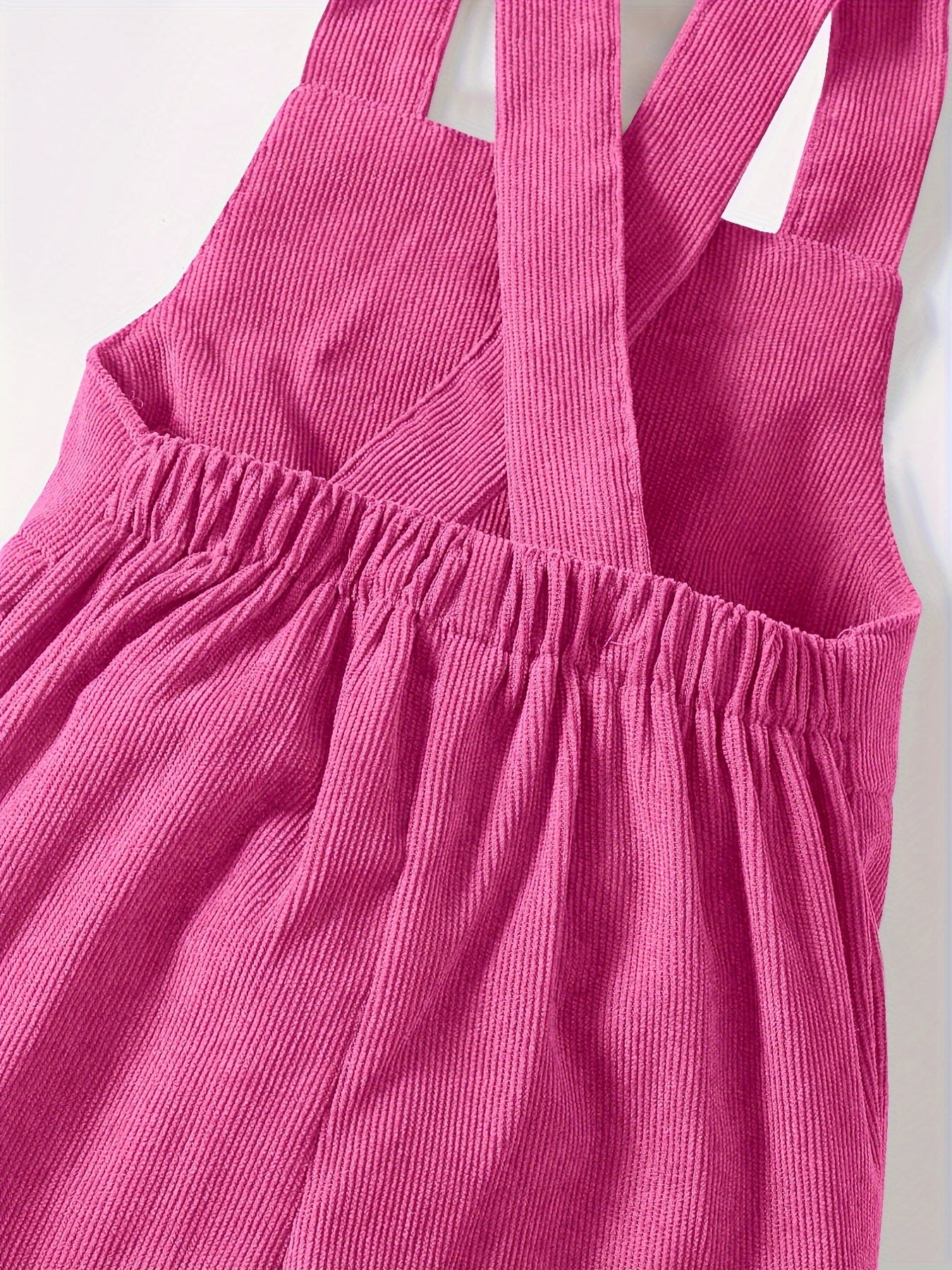 Casual Corduroy Knotted Toddler Baby Overalls, Jumpsuit With Pocket, Retro Strap Pants For Boys Girls