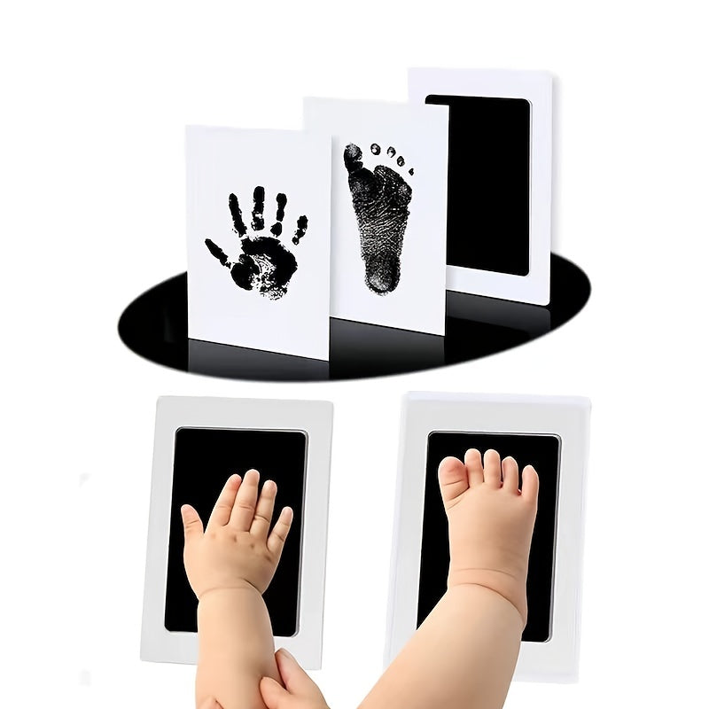 DIY Hand And Footprint Kit, Ink Pads Photo Frame Handprint Souvenir Accessories, Safe, Christmas Halloween Gift