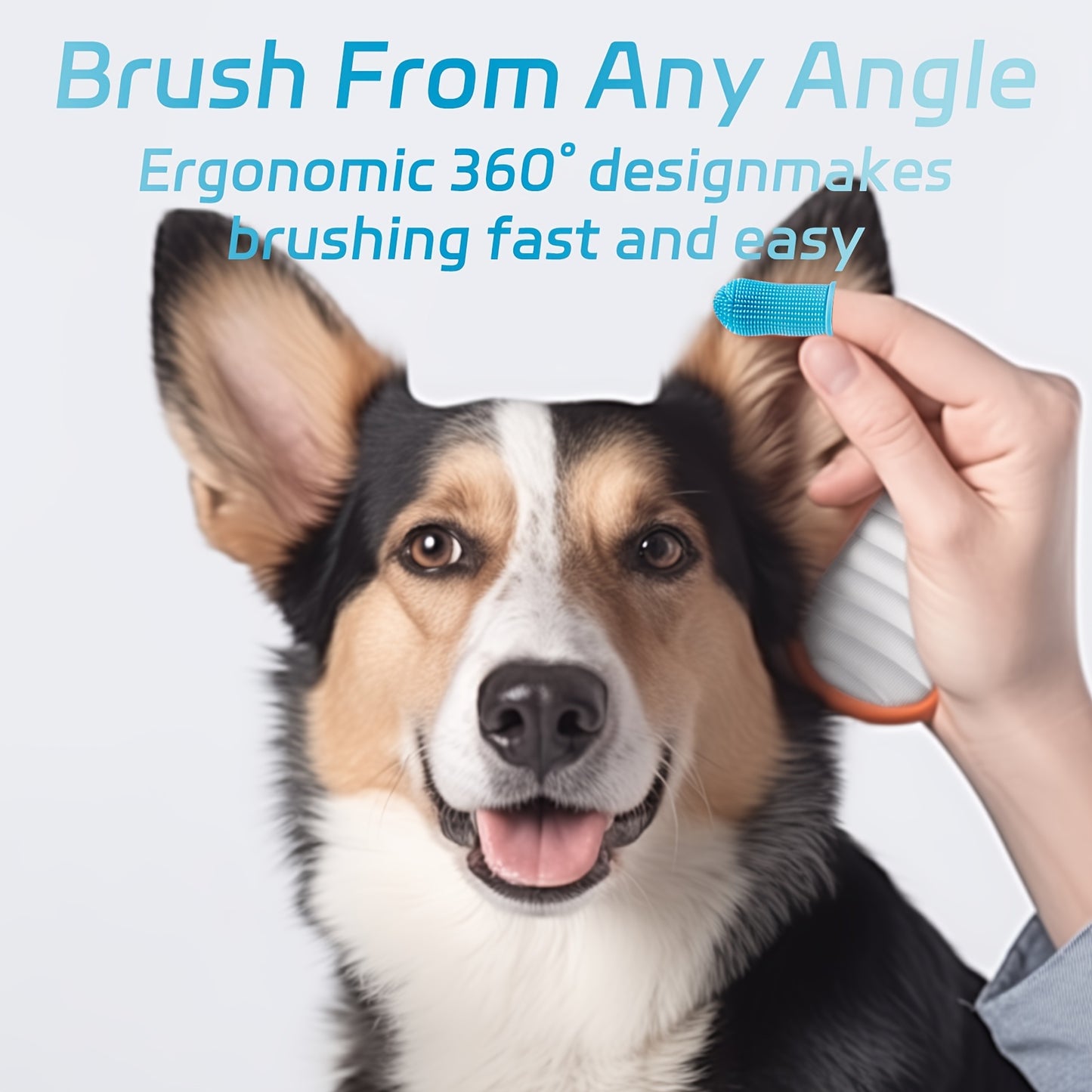 Dog Super Soft Pet Finger Toothbrush Teeth Cleaning Silicone Tooth Brush Tool Dog Cat Cleaning