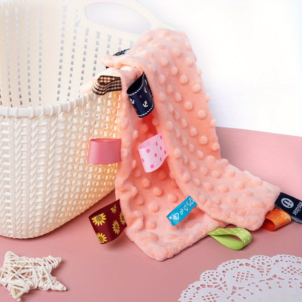 0-1 Year Olds Soft Knit Hat & Bib Set - Square, Comfortable Polyester with Floral & Plaid Patterns, Ideal for Birthdays or Holidays, Hand Wash Only, Toddler Clothing|Floral Bib Set|Soft Texture