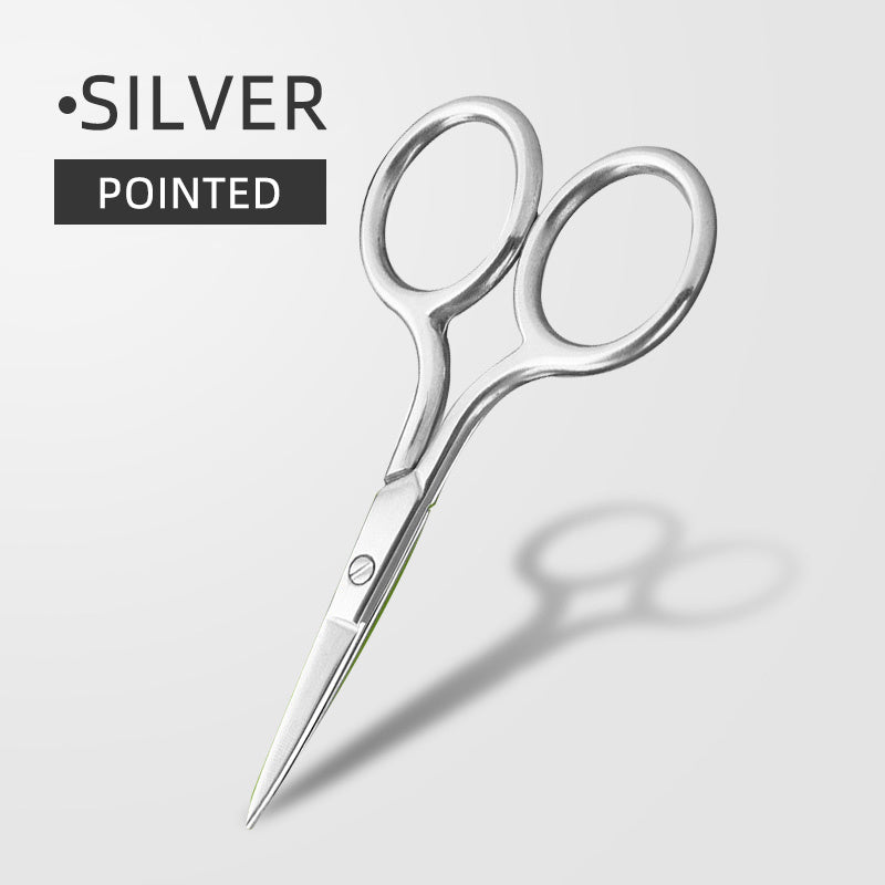 Stainless Steel Pointed Tip Scissors - A Pair Of Black Fish Line With Rose Golden Handles - Ideal For Trimming Eyebrows, Eyelashes, Embroidery, And Various Beauty Tasks