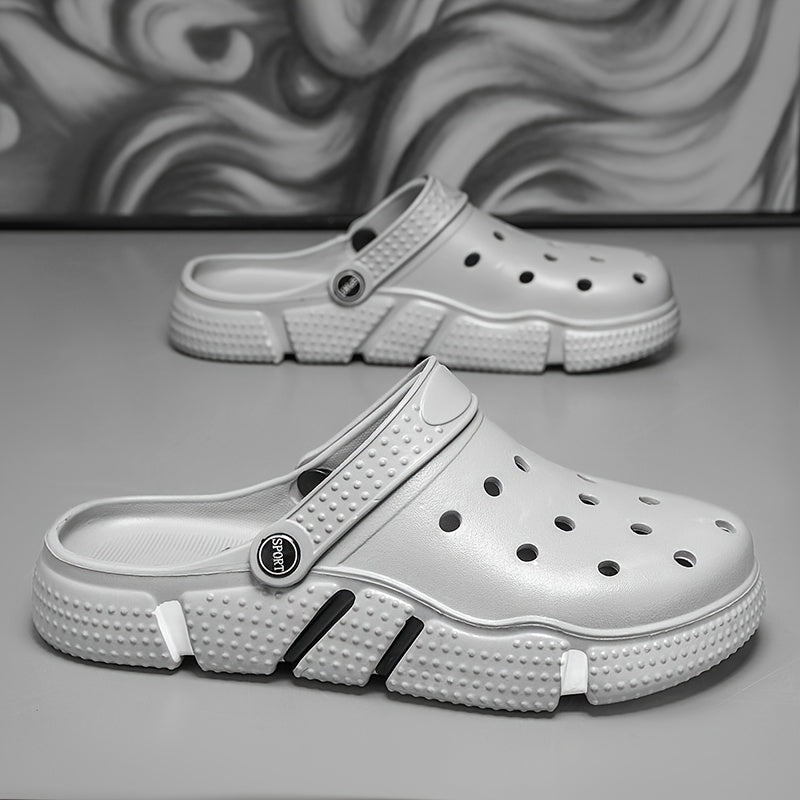 Unisex Clogs, Garden Shoes, Lightweight Non Slip Slides Slippers, Casual Hollow Out Beach Sandals, adult's footwear