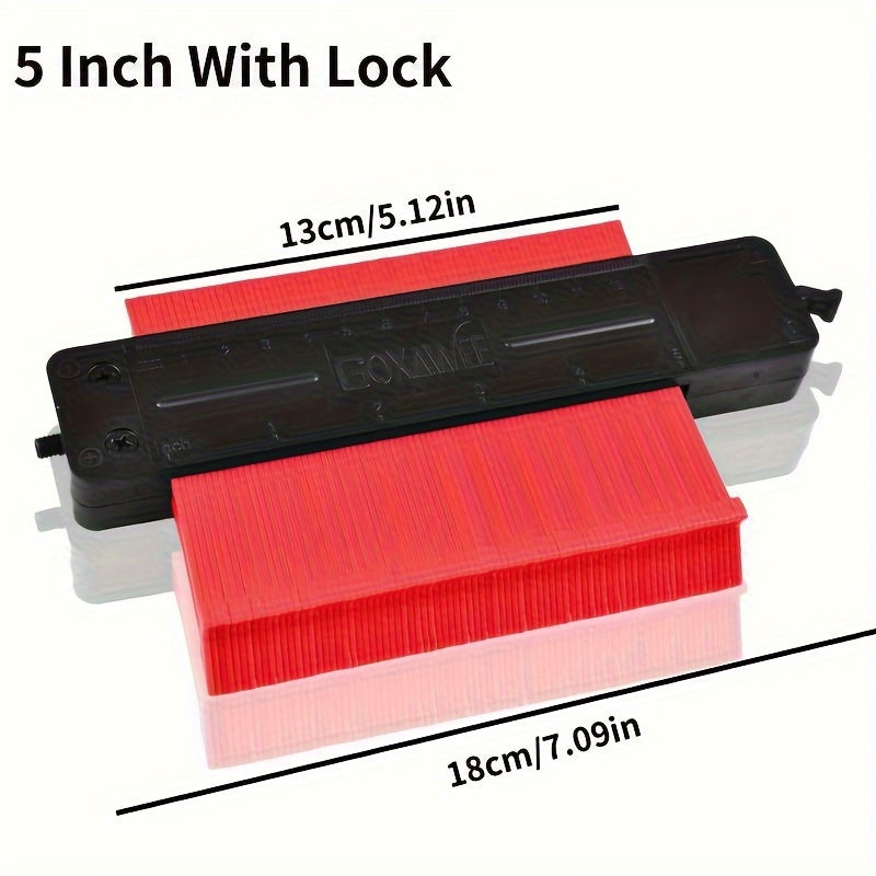 GOXAWEE Contour Gauge Profile Tool, 12.7cm/25.4cm Adjustable Lock, Precisely Copy Irregular Shape Duplicator For Flooring, Construction, Carpenter, DIY Handyman