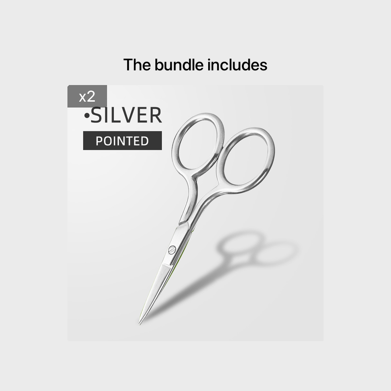 Stainless Steel Pointed Tip Scissors - A Pair Of Black Fish Line With Rose Golden Handles - Ideal For Trimming Eyebrows, Eyelashes, Embroidery, And Various Beauty Tasks