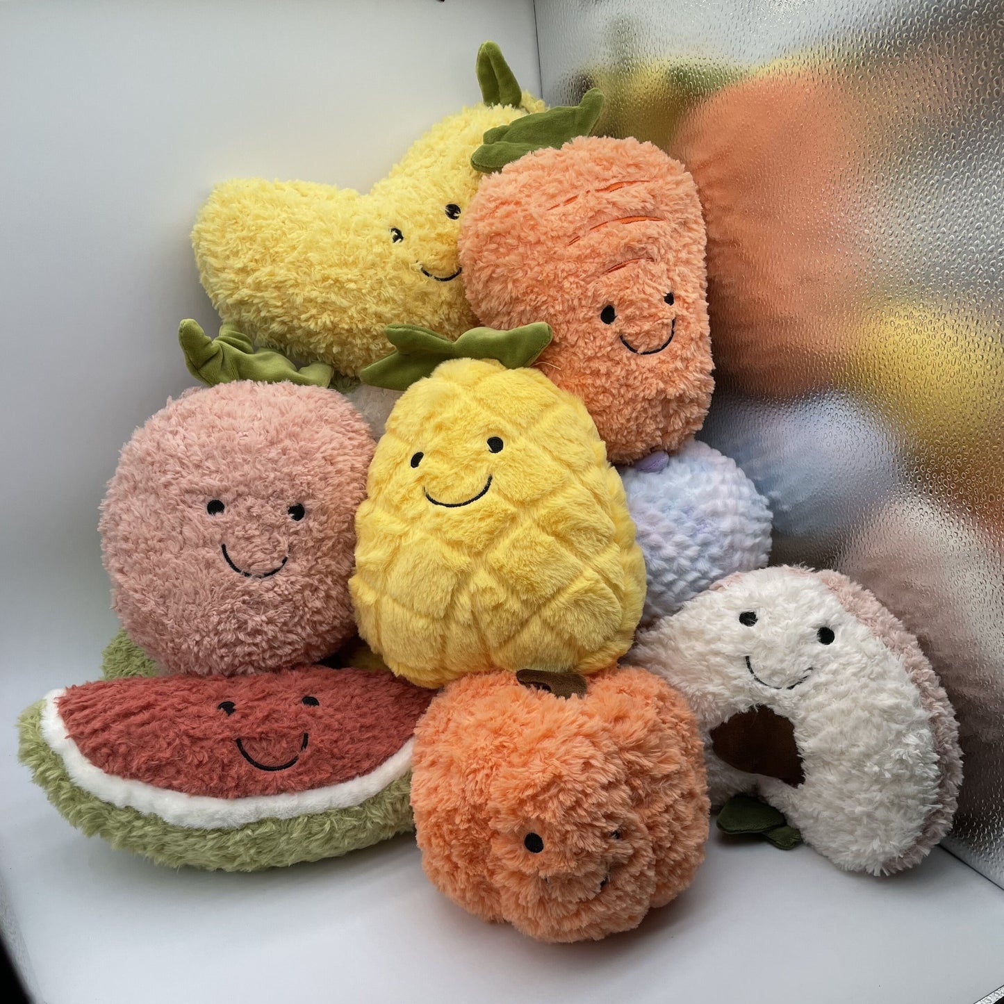 1pc Adorable Fruit Plush Toy - Soft, Realistic, and Cuddly Watermelon, Pineapple, Banana, Strawberry Shapes - Educational Gift, Comfortable Pillow, and Festive Home Decor for Halloween, Thanksgiving, and Christmas