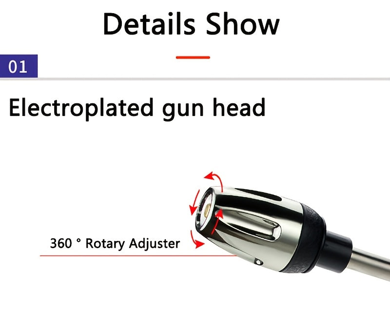 1pc High Pressure Car Washing Water Gun RV Cleaning Tool Plastic Gun Body Long Rod Nozzle Garden Hose Nozzle Garden Flower Shower Multi-Function Watering Tool Powerful Car Brush Artifact Cleaning Tool