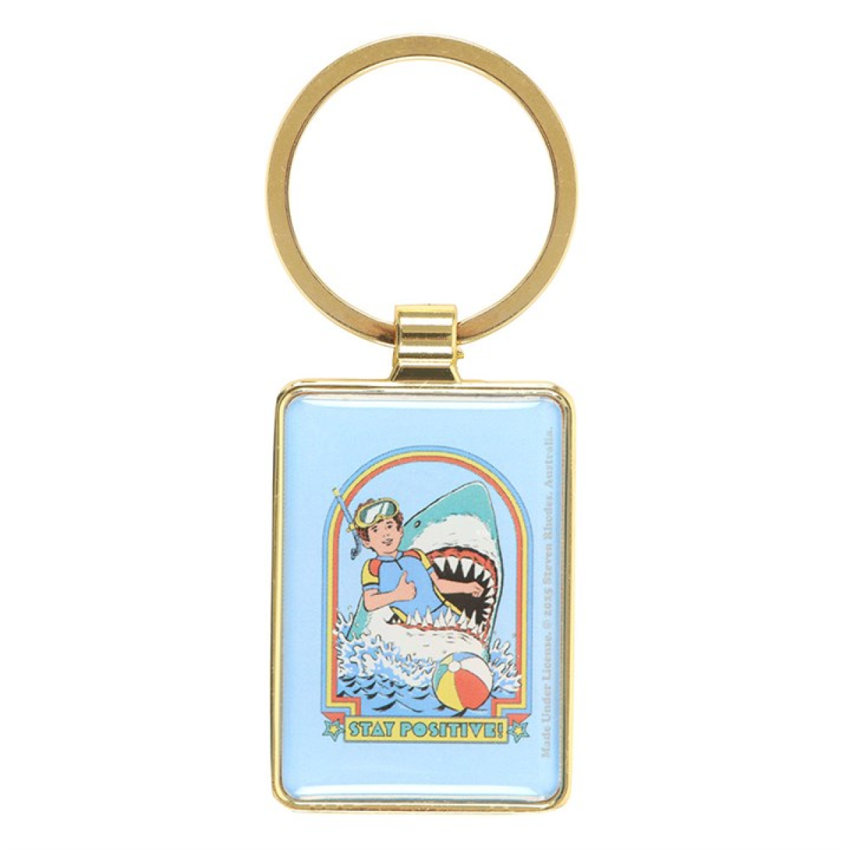 Stay Positive Keyring by Steven Rhodes