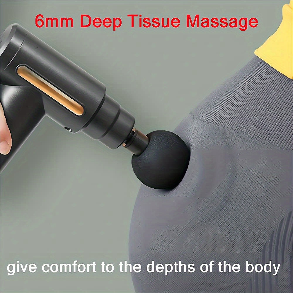 1pc Muscle Massage Gun, Handheld Muscle Massager, Type-C Rechargeable Handheld Entry Level Massager For Neck & Back