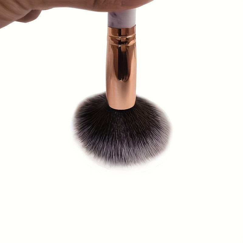10Pcs Makeup Brushes Set, EyeShadow Blusher Face Powder Foundation Comestic Brush, Pink And Golden Handle