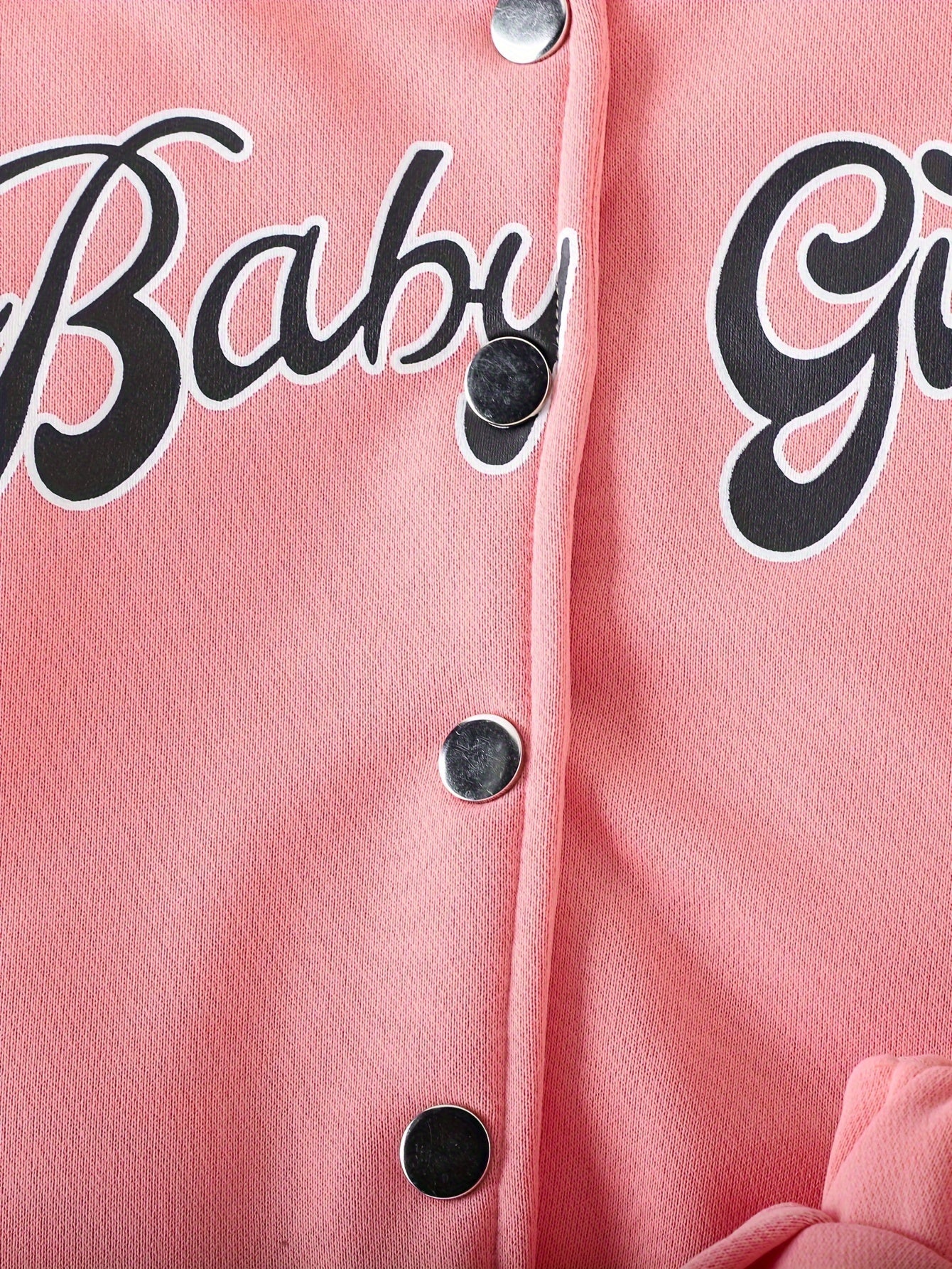 Preppy Style Girls 2pcs BABY GIRL Print Baseball Jacket + Pleated Skirt Outdoor Set For Party Sports Gift