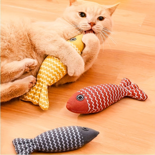 Cat Toy: Realistic Durable Plush Pillows Kitten Toy For Indoor & Outdoor Pet Teeth Grinding!