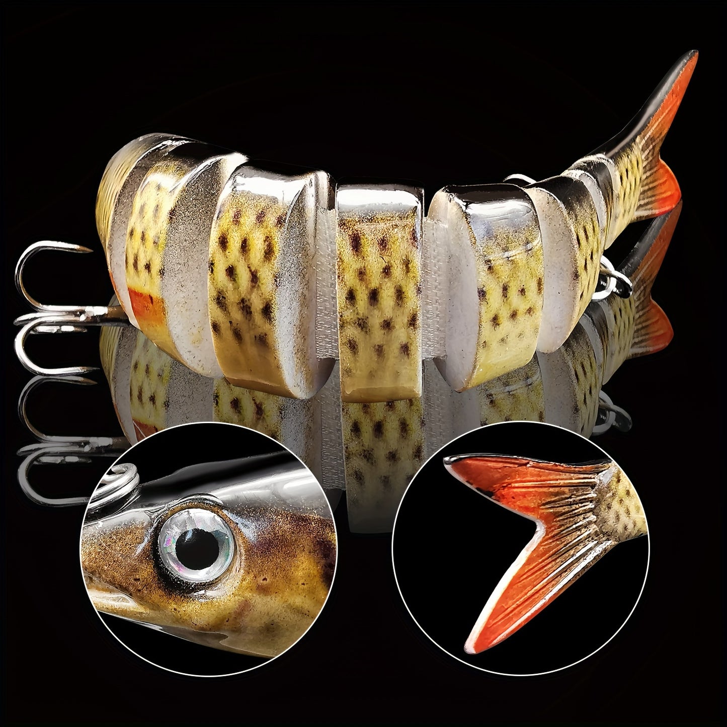 Fishing Lures Multi Jointed Swimbait Crankbait Slow Sinking Bionic Artificial Bait Freshwater Saltwater Trout Bass Fishing Accessories 20g 0.7oz/13.5cm 5.31inch