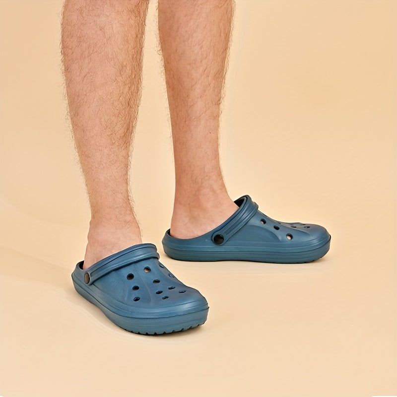 [Comfortable EVA Clogs] Comfortable EVA Clogs - Non-Slip, Breathable Slide Sandals | Gray, Blue, and Black for Indoor/Outdoor Use, Spring/Summer/Fall, Strappy Sandals
