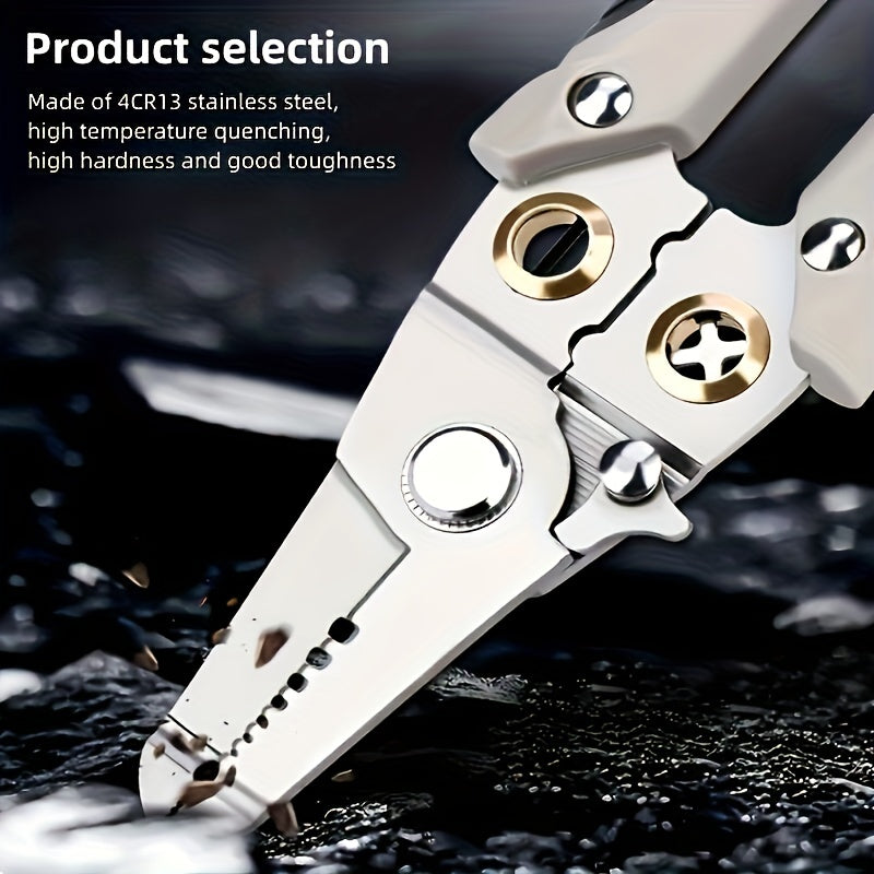 1pc Wire Stripping Pliers Multifunctional Electrician Pliers Split Wire Winding Stripping Pliers Crimping Pliers Stripping Pliers Hardware Tools Electrician Universal Tools Pliers