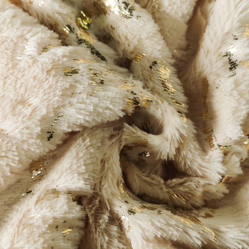 2pcs Luxurious White Golden Plush Faux Fur Cushion Cover for Living Room, Bedroom, Sofa, Car, and Office - Soft and Comfortable Decorative Pillow Cover - 17x17 Inches