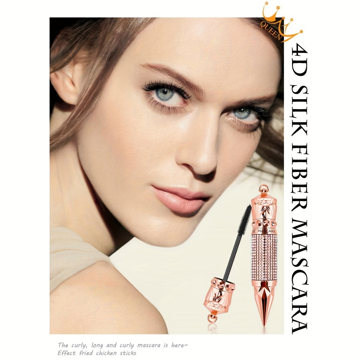 Luxe Curl & Lift Mascara: Waterproof, Smudge-Proof for Thick, Elongated Lashes – Rhinestone Edition, Black