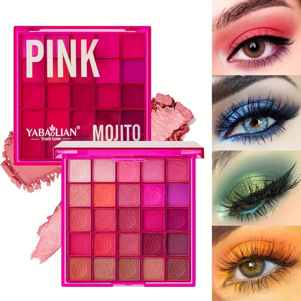 BAOLISHI 25 Color Eyeshadow Palette Eye Makeup Palette Natural Nude Matte Shimmer Glitter Pigment Waterproof Smokey Professional Beauty Makeup Palette, Valentine's Day Gifts For Women