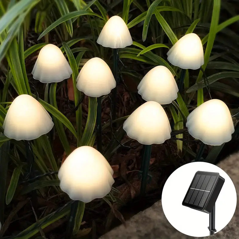 10pc Solar Mushroom Path Lights