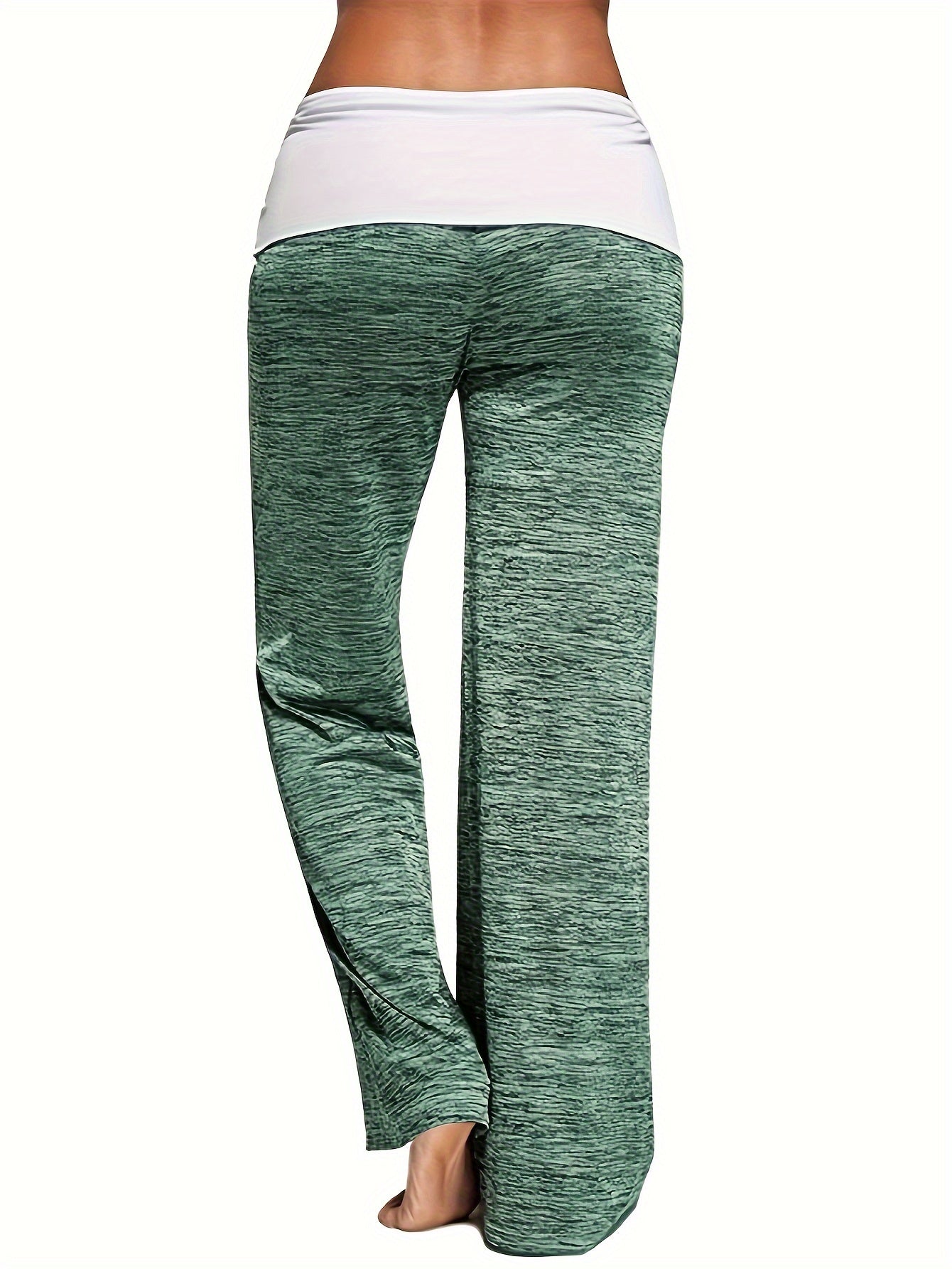 Wide Leg Elastic Yoga Pants, Loose Casual Drawstring Pants, Women's Clothing