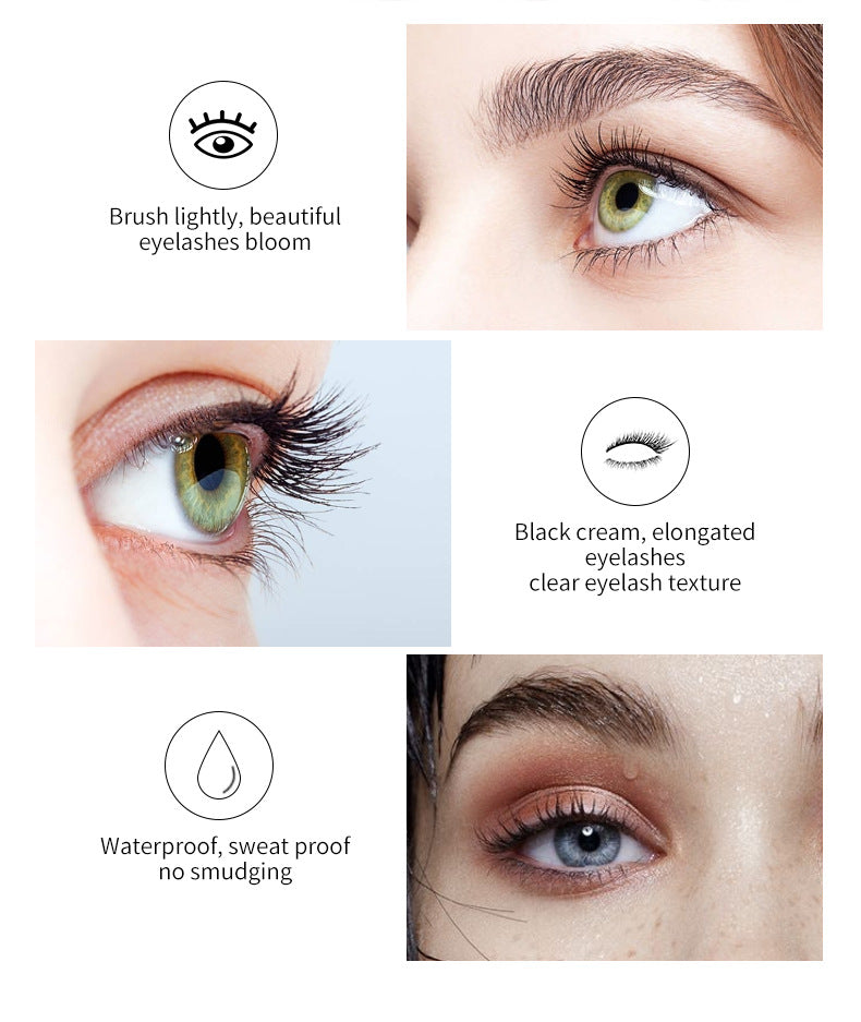 Luxe Curl & Lift Mascara: Waterproof, Smudge-Proof for Thick, Elongated Lashes – Rhinestone Edition, Black