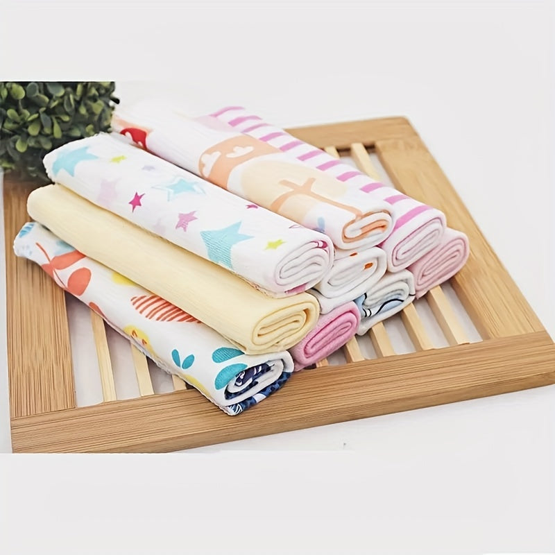 8pcs Adorable Baby Nursing & Feeding Towel Set - Soft, Absorbent, Multi-Use Washcloths, Bibs & Burp Cloths - Gentle on Sensitive Skin, Unisex for Boys & Girls - Perfect Gift for Baby Showers, Christmas, Halloween, Thanksgivin