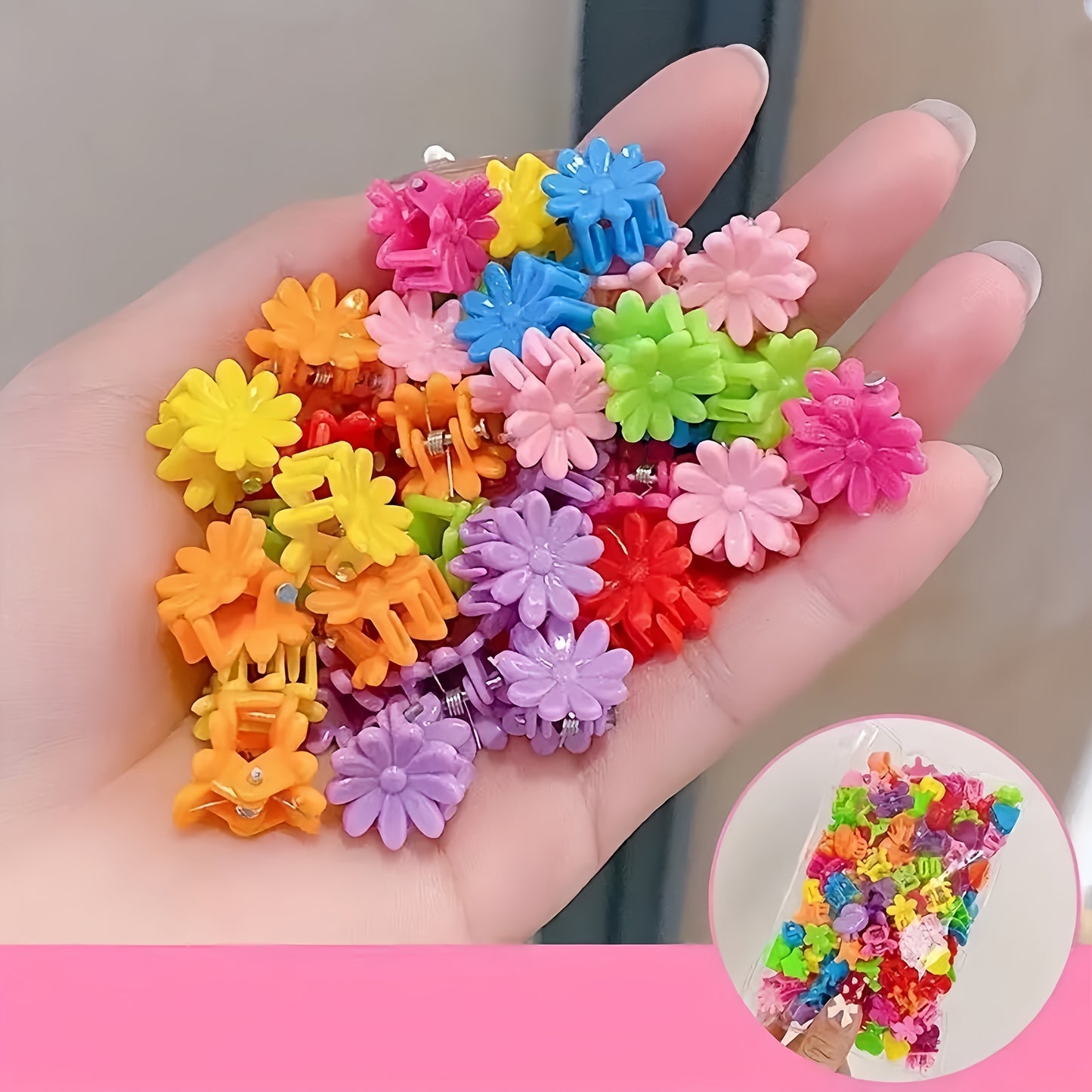 [Cute Hair Clips] 30 Colorful Small Flower Hair Clips, Cute Hair Accessories | Children's Butterfly and Star Hair Clips