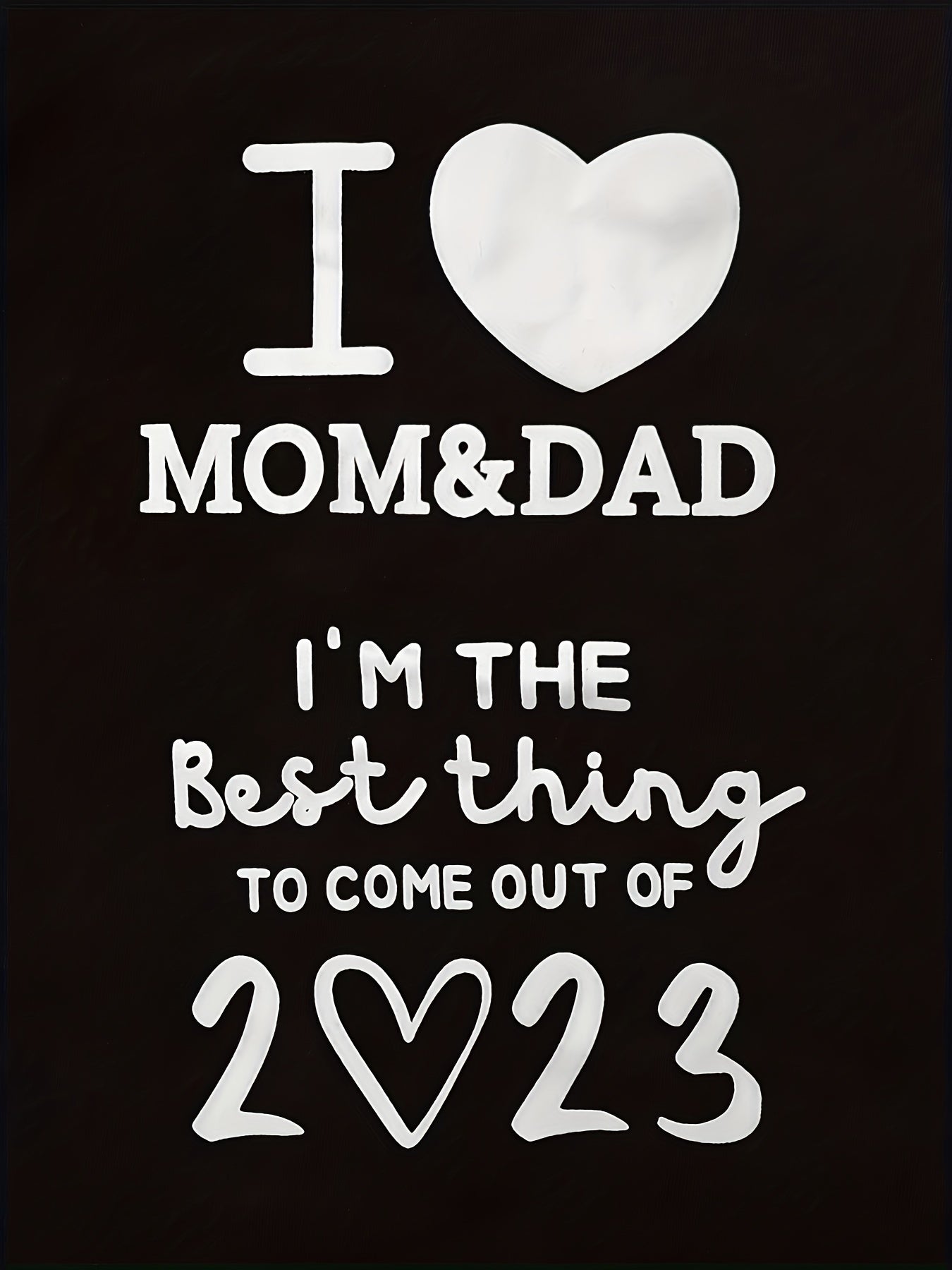 Baby Boys And Girls Casual "I Love My Mom & Dad" Printed Short Sleeve Romper, Cute Comfy Outdoor Jumpsuit Clothes