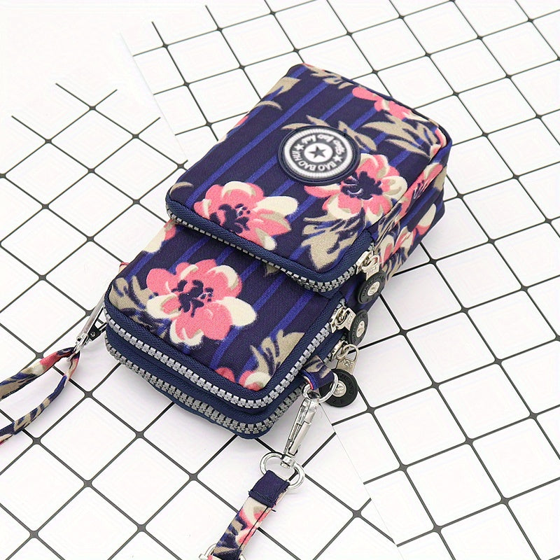 1pc Unisex Nylon Passport Holder - Retro Zipper Closure, Adjustable Strap - Going Out Essentials | Lightweight & Compact | Wet Wipe Clean