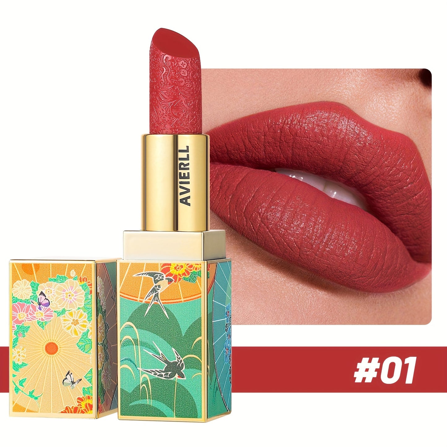 Exquisite Matte Velvet Lipstick Set - Moisturizing, Non-Sticky, Smudge-Proof, Waterproof, Lipstick - Perfect Festival Gift For Women - Chinese Traditional Printed Valentine's Day Gifts, Lunar New Year Gifts