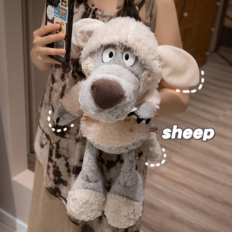 Wolf in Sheep's Clothing Plush Figures, Soft Polyester Stuffed Animal Toys, Cartoon-Inspired Plushies for Home Decor, Ideal Gifts for 0-3 Years Old - Anime Game Character Dolls