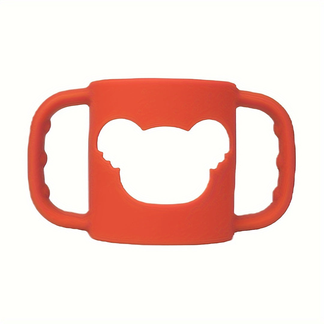 [Silicone Baby Handle] Soft Elastic Silicone Baby Bottle Handle With Cartoon Pattern | Daily Use Baby Bottle Accessories | Suitable For Most Neck Bottles