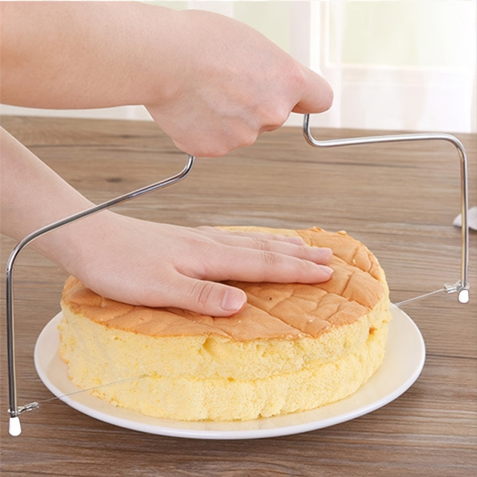 1pc Adjustable Stainless Steel Cake Slicer - Precise Control for Effortless DIY Cake Decorating and Baking - Durable, Rust-Resistant Kitchen Cooking Tool for Home Bakers and Professionals
