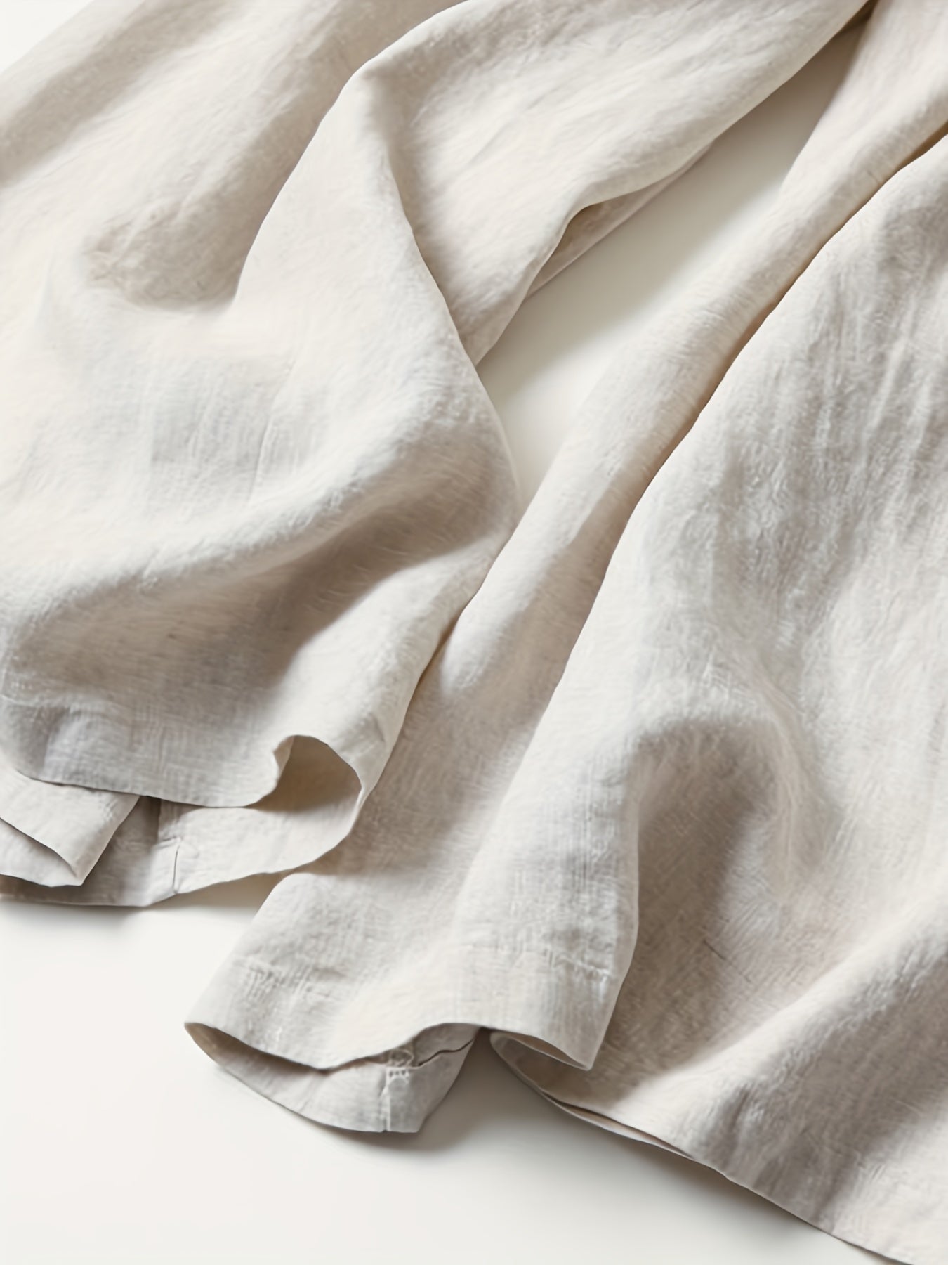 Linen Wide-Leg Ankle Pants, Breathable Thin Loose Linen Skirt Pants, Ethnic Style Vintage Trousers