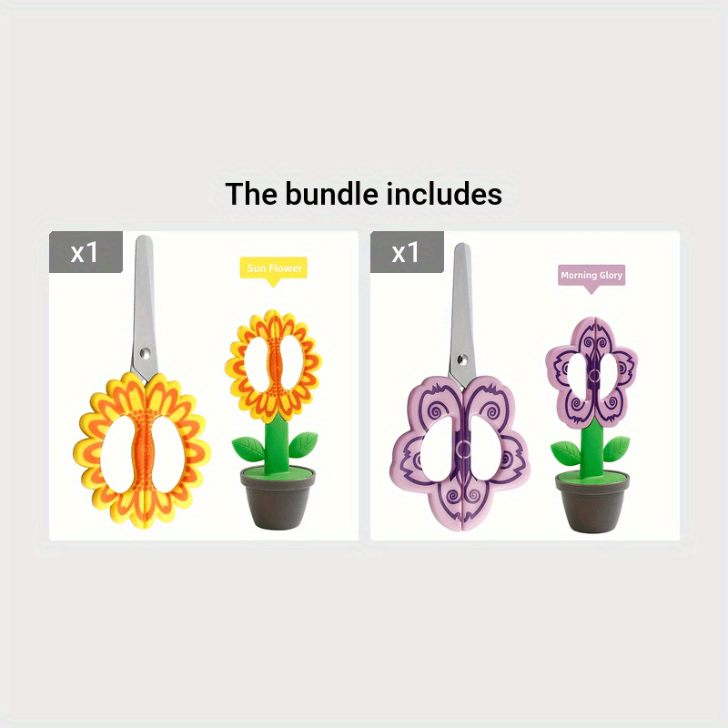 Cute Flower-Shaped ABS Resin Safety Scissors - Right-Handed, Perfect for Office & School Supplies, DIY Crafts, and Desk Decor by YOJII