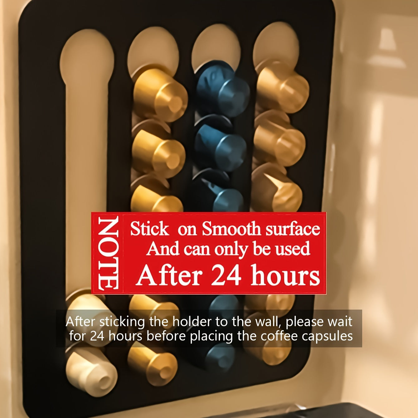 Rotary Coffee Capsule Holder Stand, Pod Tower Rack with Storage Shelves for 24/40 Capsules, Metal Construction