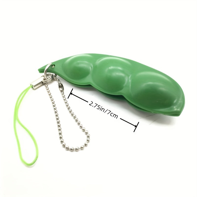 1pc Fidget Toy Anti Stress Peas Squeeze Decompression Toys Kawaii Funny Beans Keychain For Child Adult Halloween Christmas Gift