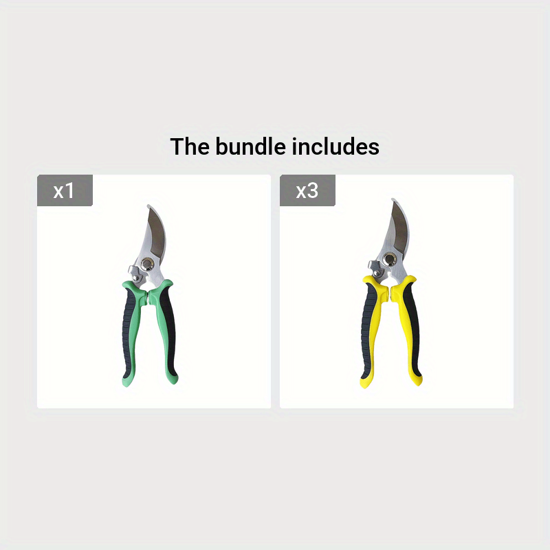 One set, branch scissors, stainless steel fruit scissors, multi-functional branch scissors, garden scissors, anti-slip, labor-saving, manual pruning scissors