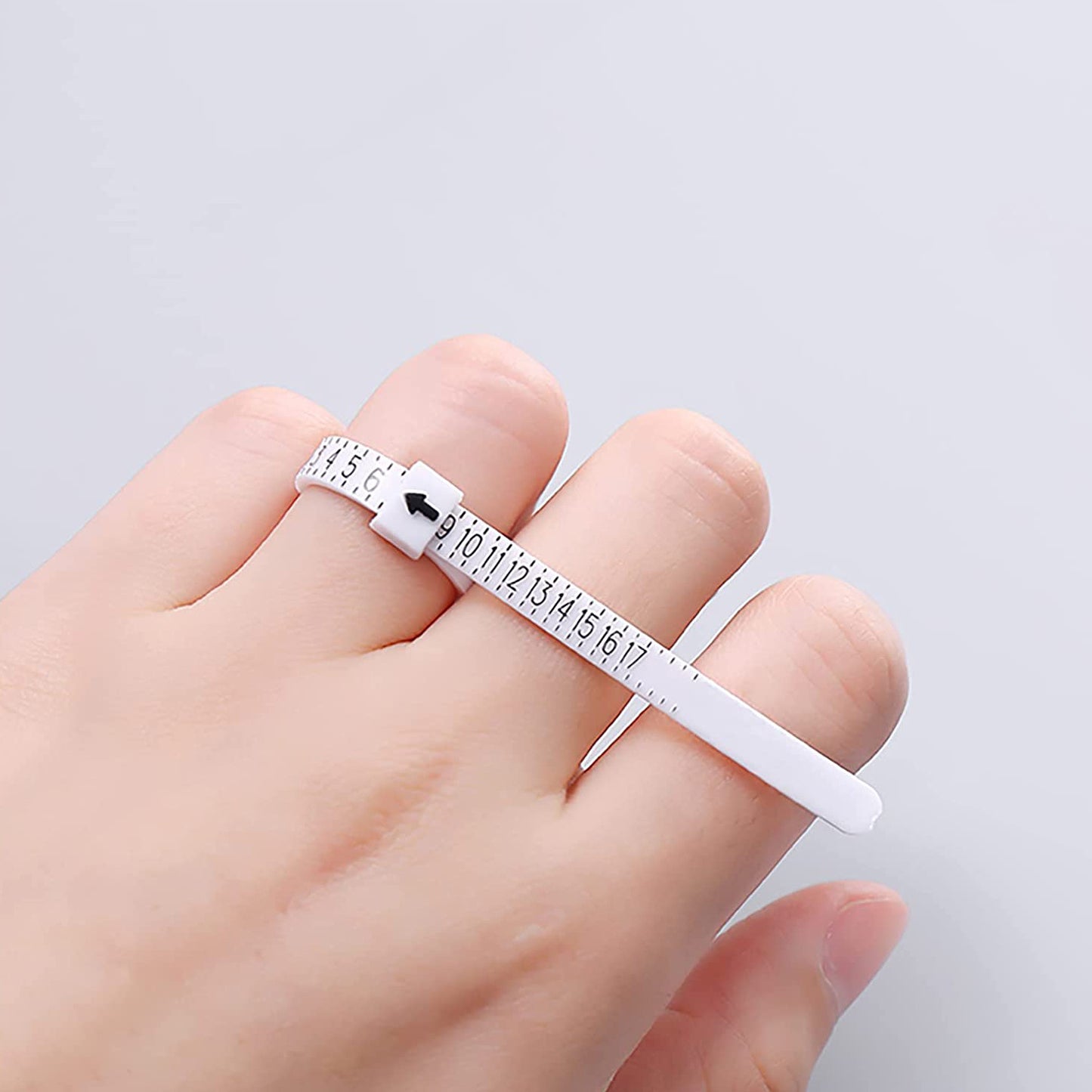 [Ring Size Measuring Tool] Reusable Finger Measuring Tool with Scale | Ring Size Measuring Tape for US Sizes - 1pc
