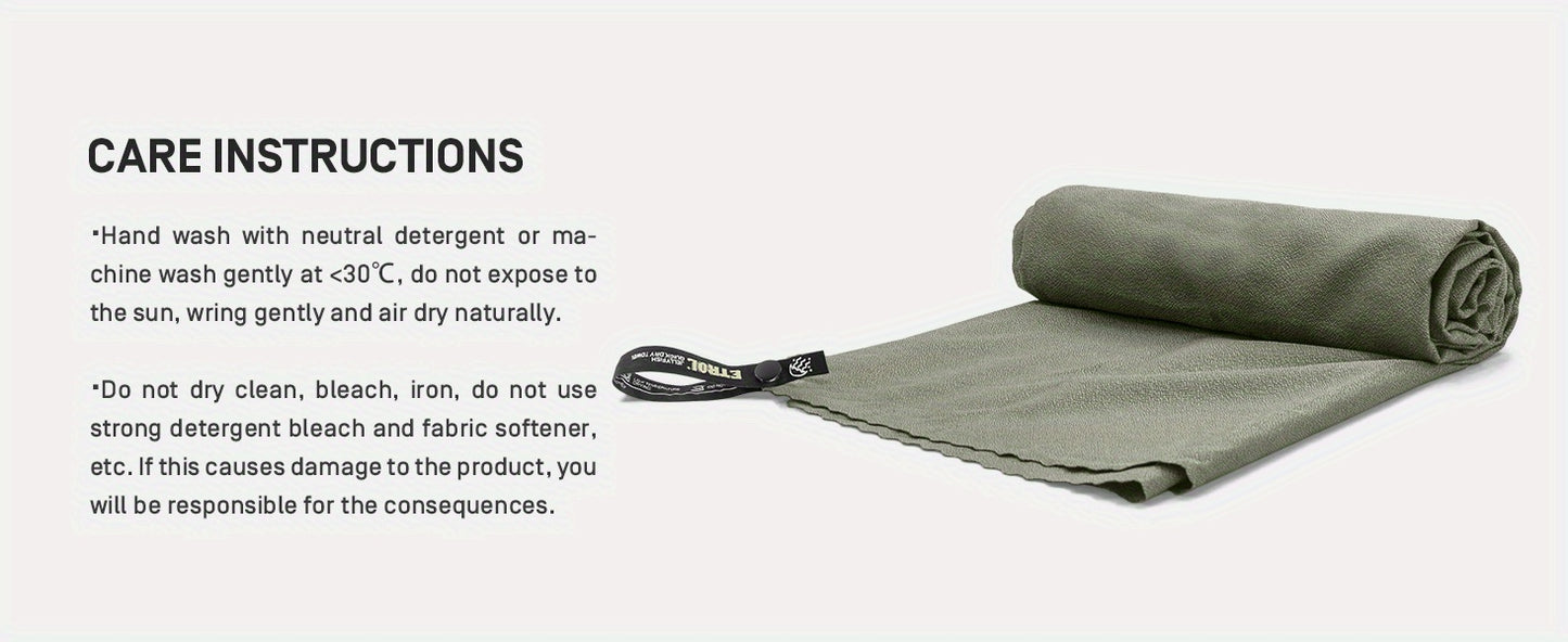 [Ultralight Quick Dry Towel] ETROL Ultralight Quick Dry Towel | Portable, Absorbent Microfiber Sports Towel for Camping, Gym, Swimming, Yoga - Lightweight, Durable, Compact Design