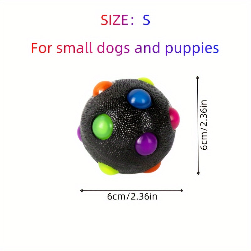1pc Light Up Bouncy Ball Toy For Dogs, Glow Jumping Glow-in-the-Dark Bouncing Vibrating Bouncy Balls For Chasing And Playing Chewable Flashing Interactive Toys, Dogs' Favourite