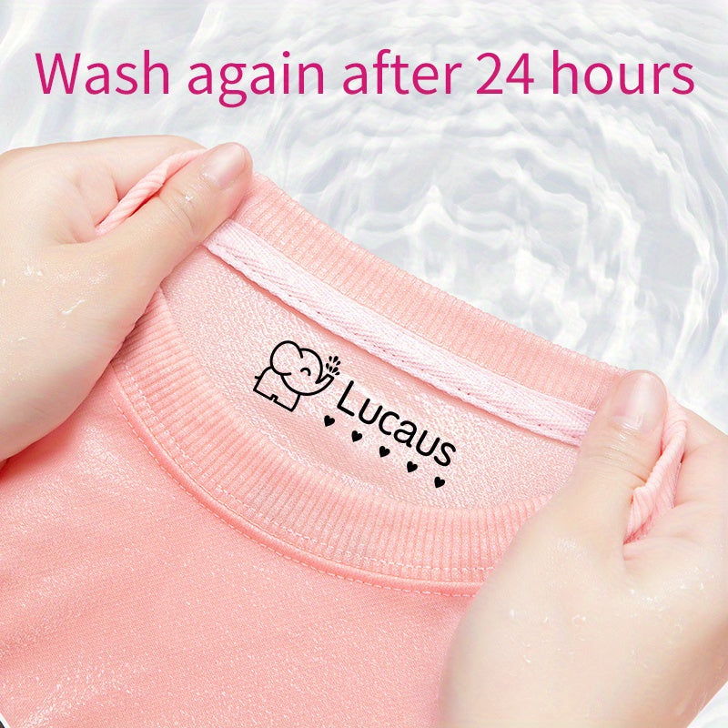 1pc Black Baby Name Stamp Custom-made DIY Gift for Children Seal Student Clothes Chapter Not Easy to Fade Security Cute Monsters Toy