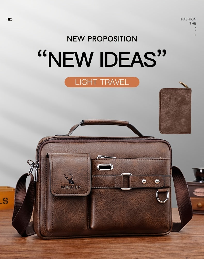 Men's Single-Shoulder Bag, Crossbody Bag, Business Messenger Bag, Shoulder Bag, Handbag, Casual Bag for Men